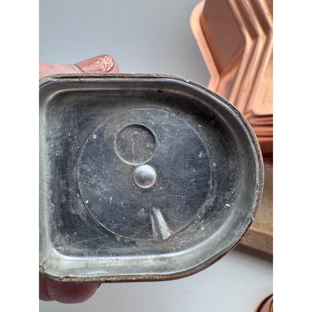 Vintage Copper Toned Kitchen Decor Salt and Pepper Shakers and Gelatin Molds